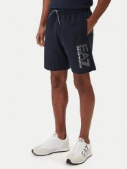 EA7 Emporio Armani Szorty sportowe 7M001315 AF13512 Granatowy Regular Fit. Niebieskie szorty męskie EA7 Emporio Armani, bez wzorów, z bawełny, sportowe. Za 409.99 zł.