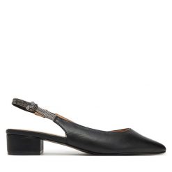 Czółenka Sergio Bardi. Czarne czółenka damskie Sergio Bardi, bez wzorów, bez obcasa. Za 299.99 zł.