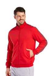 Kurtka dresowa Erima Essential Team. Czerwone kurtki męskie Erima, xl, bez wzorów, z dresówki, eleganckie, bez kaptura. Za 312.99 zł.