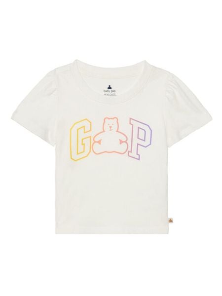 Gap T-Shirt 736117-01 Biały Regular Fit. Białe koszulki dziewczęce GAP, bez wzorów, z bawełny, bez ramiączek. Za 39.99 zł.