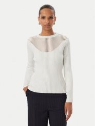 Rinascimento Bluzka CFM0012395003 Kremowy Slim Fit. Białe bluzki damskie RINASCIMENTO, l, bez wzorów, z syntetyku, bez kołnierzyka, bez ramiączek. Za 359.99 zł.