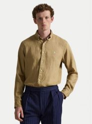Polo Ralph Lauren Koszula 710968915502 Beżowy Regular Fit. Brązowe koszule męskie Polo Ralph Lauren, l, bez wzorów, ze lnu, bez kołnierzyka, bez ramiączek. Za 779.99 zł.