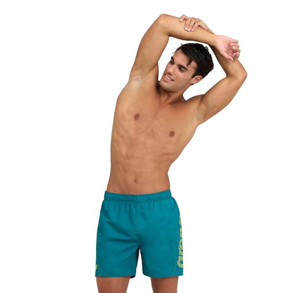 Szorty męskie spodenki kąpielowe sportowe na basen plażę Arena Fundamentals Logo. Zielone kąpielówki męskie Arena, m, z aplikacjami, z materiału, na fitness i siłownię. Za 121.98 zł.