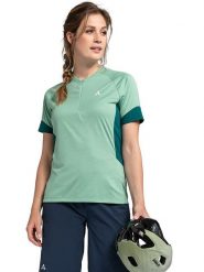 Schöffel Koszulka kolarska "Auvergne" w kolorze zielonym rozmiar: 34. Zielone bluzki sportowe damskie Schöffel, bez wzorów, bez ramiączek. Za 79.03 zł.