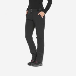 Spodnie turystyczne damskie Quechua SH500 Warm. Niebieskie spodnie materiałowe damskie QUECHUA, bez wzorów, z materiału, sportowe. W wyprzedaży za 199.99 zł.