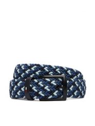 Tommy Hilfiger Pasek Męski AM0AM14278 Granatowy. Niebieskie paski męskie Tommy Hilfiger, bez wzorów, z materiału. Za 209.99 zł.