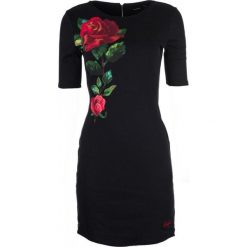 Desigual sukienka damska Helga XS czarna. Czarne sukienki damskie Desigual, xs, bez wzorów, bez kołnierzyka, bez ramiączek. W wyprzedaży za 277.00 zł.
