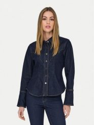 ONLY Koszula jeansowa Perla 15359156 Granatowy Slim Fit. Niebieskie koszule damskie Only, l, bez wzorów, z bawełny, bez kołnierzyka, bez ramiączek. Za 259.99 zł.