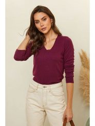 Soft Cashmere Sweter w kolorze fioletowym rozmiar: 34. Różowe swetry klasyczne damskie Soft Cashmere, z kaszmiru, bez kołnierzyka. Za 279.78 zł.