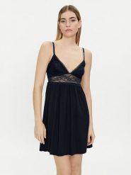 Tommy Hilfiger Koszula nocna UW0UW03578 Granatowy. Niebieskie koszule nocne damskie Tommy Hilfiger, bez wzorów. Za 329.99 zł.