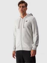 4F Bluza dresowa rozpinana z kapturem męska - szara 3XL. Szare bluzy z kapturem męskie 4f, m, z bawełny. W wyprzedaży za 119.99 zł.