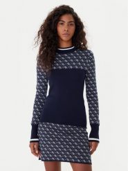 Guess Sweter W5BR24 Z3JD2 Granatowy Slim Fit. Niebieskie swetry klasyczne damskie Guess, l, z syntetyku, bez kołnierzyka. Za 349.99 zł.