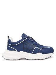 Guess Sneakersy L5BZ10 WO120 Granatowy. Niebieskie buty sportowe chłopięce Guess, ze skóry, bez zapięcia. Za 162.00 zł.