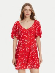Roxy Sukienka letnia ERJWD03880 Czerwony Regular Fit. Czerwone sukienki damskie Roxy, na lato, l, bez wzorów, z wiskozy, bez kołnierzyka, bez ramiączek. Za 229.99 zł.