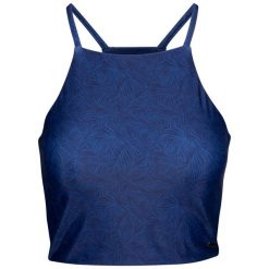 Damski Top Kąpielowy Harlow Palm Leaf. Niebieskie topy sportowe damskie Trespass, bez wzorów, z elastanu, bez ramiączek. Za 97.99 zł.