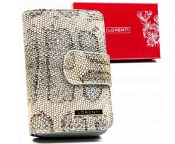 Portfel skórzany Lorenti 76115-SK niebieski. Niebieskie portfele damskie LORENTI, z aplikacjami. Za 97.99 zł.