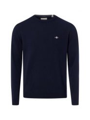 Gant sweter wełniany Mężczyźni Wełna niebieski, XL. Niebieskie swetry męskie Gant, m, bez wzorów, z wełny, bez kołnierzyka. Za 699.95 zł.