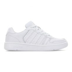 Buty K-Swiss Court Palisades sneakersy 96931-117-M białe. Białe buty sportowe na co dzień damskie bez wzorów, z gumy. Za 288.05 zł.