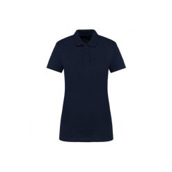 Koszulka polo z suprima dla kobiet Kariban Premium. Niebieskie bluzki damskie KARIBAN, bez wzorów, z bawełny, bez kołnierzyka, bez ramiączek. Za 144.00 zł.