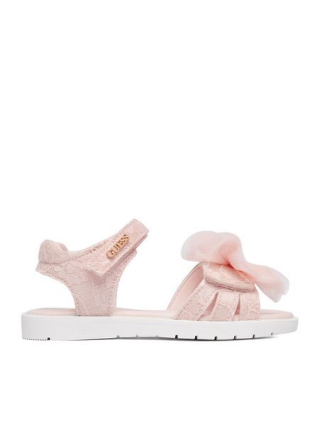 Guess Sandały CEO-CM250915-2 Różowy. Czerwone sandały dziewczęce Guess, z materiału, bez zapięcia. Za 149.99 zł.