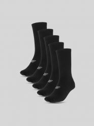 4F Skarpetki długie (5-pack) męskie - czarne 39-42. Czarne skarpetki męskie 4f, bez wzorów, z bawełny. Za 69.99 zł.