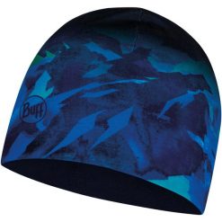 Czapka BUFF Polar & Ecostretch Beanie Highmountain. Niebieskie czapki męskie Buff, na zimę, bez wzorów, z polaru, sportowe. W wyprzedaży za 71.94 zł.