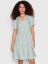 ONLY Sukienka codzienna Zally 15262674 Zielony Relaxed Fit. Zielone sukienki damskie Only, na co dzień, m, bez wzorów, z wiskozy, bez kołnierzyka, bez ramiączek, proste. Za 89.99 zł.