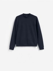 Bluza z półgolfem - granatowy. Niebieskie bluzy bez kaptura męskie Reserved, l, z bawełny. Za 99.99 zł.
