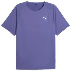 Koszulka Puma M Run Cloudspun? Dorosłych. Niebieskie t-shirty sportowe męskie Puma, l, z elastanu, bez ramiączek, do biegania. Za 169.99 zł.