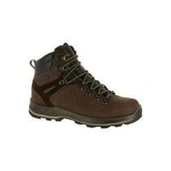 Buty trekkingowe wysokie TREK 500 męskie. Brązowe buty trekkingowe męskie QUECHUA, z poliesteru, bez zapięcia, trekkingowe. Za 399.99 zł.