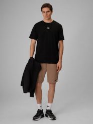 4F Spodenki dresowe męskie 4F x Robert Lewandowski - beżowe M. Brązowe szorty męskie 4f, bez wzorów, z bawełny, biznesowe. Za 149.99 zł.