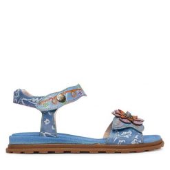 Sandały Laura Vita. Niebieskie sandały damskie Laura Vita, bez wzorów, bez obcasa, na płaskiej podeszwie. Za 379.99 zł.