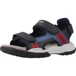 Sandały juniorskie Geox Borealis. Niebieskie obuwie trekkingowe damskie Geox, bez wzorów, bez obcasa. Za 267.75 zł.