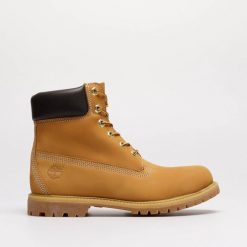 Trapery damskie TIMBERLAND PREMIUM 6 INCH BOOT - W. Brązowe botki damskie Timberland, na zimę, z materiału, bez obcasa, bez zapięcia. Za 509.99 zł.