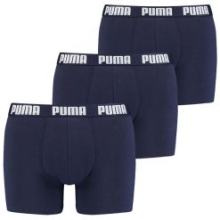 Bokserki męskie Puma EVERYDAY 3-PACK. Czarne kąpielówki męskie Puma, m, bez wzorów, z bawełny, do biegania. Za 117.99 zł.