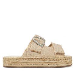 Espadryle EMU Australia. Brązowe espadryle damskie Emu Australia, bez wzorów, bez obcasa. Za 359.99 zł.