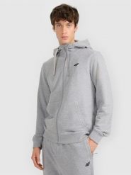 4F Bluza dresowa rozpinana z kapturem męska - szara 3XL. Szare bluzy z kapturem męskie 4f, m, z dresówki. Za 159.99 zł.