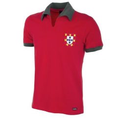 Koszulka piłkarska retro - dorosły - Portugalia 1972 - Czerwona. Czerwone t-shirty sportowe męskie COPA FOOTBALL, m, z bawełny, bez ramiączek, do piłki nożnej. Za 254.27 zł.