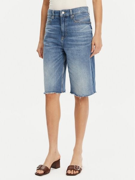 BOSS Szorty jeansowe 50534213 Niebieski Relaxed Fit. Niebieskie szorty damskie Boss, bez wzorów, z bawełny. Za 209.99 zł.