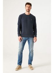 Garcia Sweter w kolorze niebieskoszarym rozmiar: S. Niebieskie swetry męskie Garcia, s, bez wzorów, z bawełny, bez kołnierzyka. Za 104.64 zł.