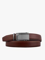 Brązowy pasek męski skórzany. Brązowe paski męskie Brawo sp. z o.o., bez wzorów, z jeansu, eleganckie. Za 129.99 zł.