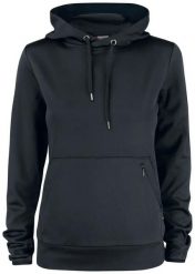 Clique Oakdale Women damska bluza z kapturem z poliestru. Czarne bluzy sportowe damskie CLIQUE, xl, bez wzorów, bez ramiączek, z kapturem. Za 222.59 zł.