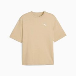 Koszulka sportowa męska Puma WARDROBE ESS BOXY 62964583. Brązowe t-shirty sportowe męskie Puma, l, z bawełny, bez ramiączek. Za 111.90 zł.