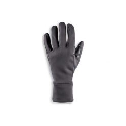 Ciepłe rękawiczki jeździeckie 100 Warm męskie. Szare rękawiczki męskie FOUGANZA, bez wzorów, z materiału. Za 54.99 zł.