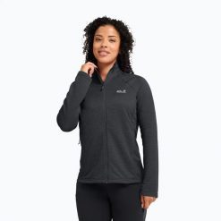 Bluza polarowa damska Jack Wolfskin Anytrail Full Zip. Szare bluzy bez kaptura damskie Jack Wolfskin, xs, z materiału. Za 399.99 zł.