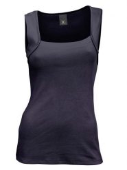 Heine Top w kolorze granatowym rozmiar: 42. Niebieskie topy damskie Heine, bez wzorów, z bawełny, bez kołnierzyka. Za 52.79 zł.