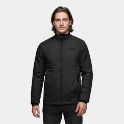 Kurtka męska merino przejściowa wiatrówka Alpinus Wanaka. Czarne kurtki outdoor męskie Alpinus, m, bez wzorów, z hardshellu, bez kaptura. Za 499.00 zł.