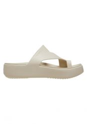 Klapki Dla Dorosłych Crocs Getaway Platform Toe Loopa. Brązowe klapki damskie Crocs, z materiału. Za 199.99 zł.