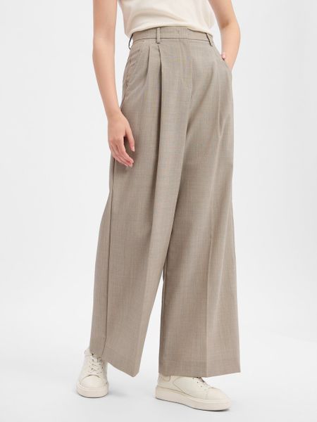 Weekend Max Mara Spodnie z czystej wełny Kobiety wełna ze strzyży beżowy, 34. Brązowe spodnie materiałowe damskie Weekend Max Mara, bez wzorów, z wełny, biznesowe. Za 1,249.95 zł.