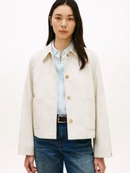 Tommy Hilfiger Kurtka Kobiety Bawełna beżowy, XS. Brązowe kurtki damskie Tommy Hilfiger, xs, bez wzorów, z bawełny, bez kaptura. Za 649.95 zł.
